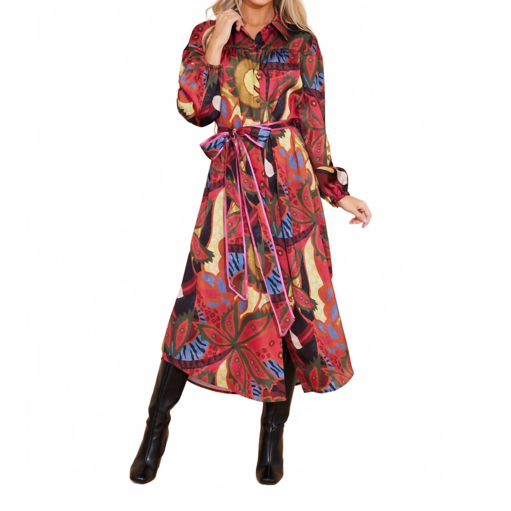 New Alden Adair Jane Midi Dress In Jungle Floral